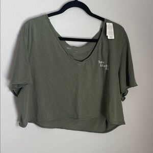 Aerie Olive Green Crop Top